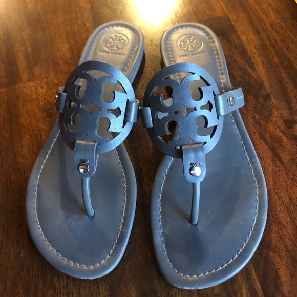 grey tory burch miller sandals